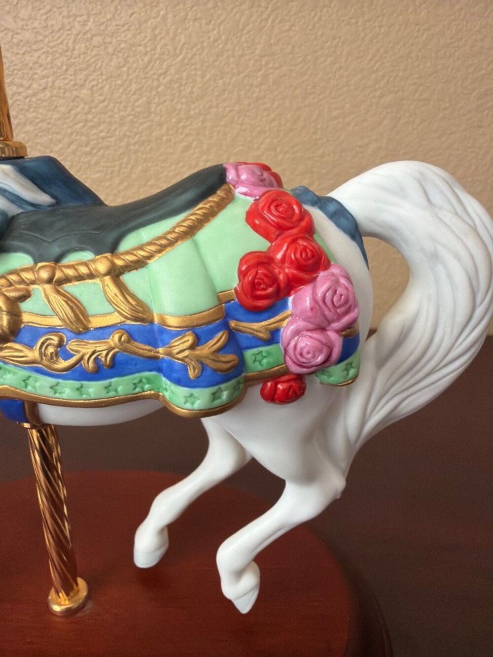1988 Franklin Mint Carousel Enchantment Lynn Lupetti Porcelain Horse - No Box - Picture 13 of 14